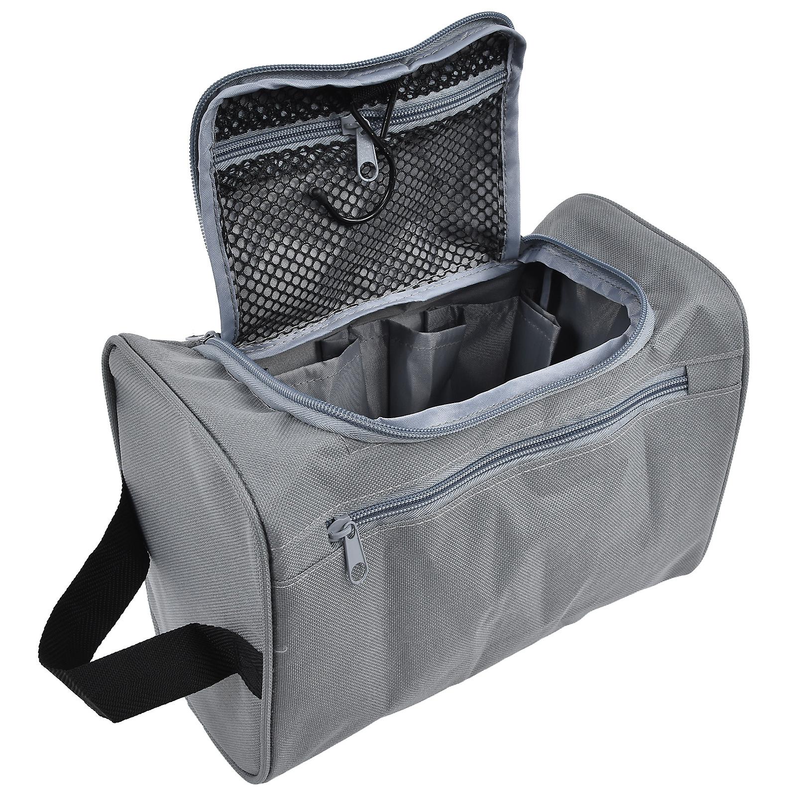 Multifunctional Hanging Zipper Makeup Case Organizer Storage Pouch Bag Travel Cosmetic Bag Gray