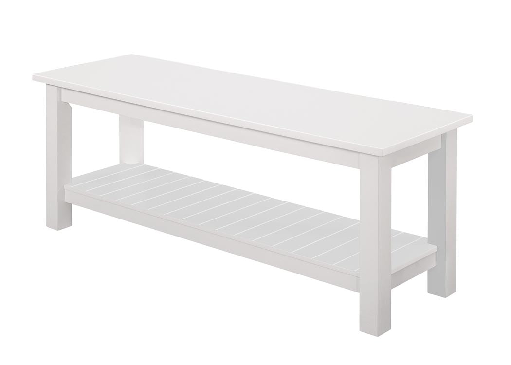 Manor Park Edison Storage Bench, White