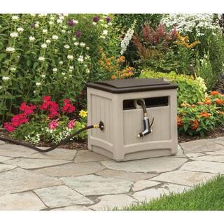 Suncast 225 ft. Smart Tube Hose Hideaway with Brass Connections - Light Taupe CPLSMT212B