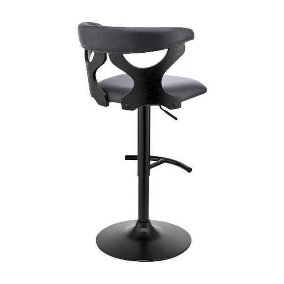 Benjara BM270034 Adjustable Barstool with Curved C...