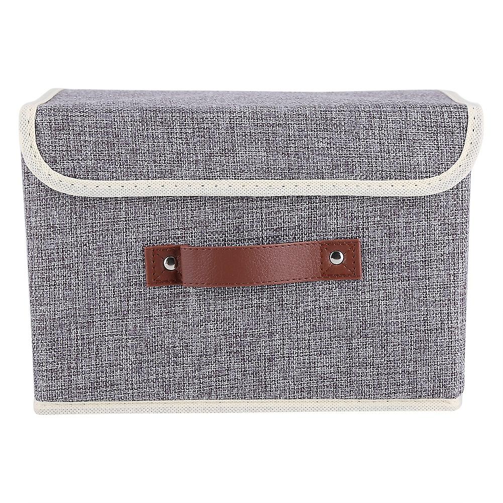 Fabric Folding Clothing Storage Box Home Closet Clothes Books Children Toys Organizer (Gray)