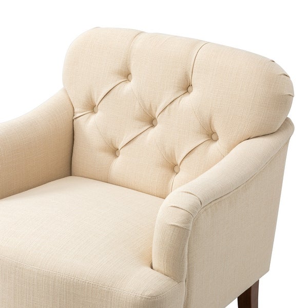 Bacchae Comfy Accent Armchair with Recessed Arms Set of 2 by HULALA HOME