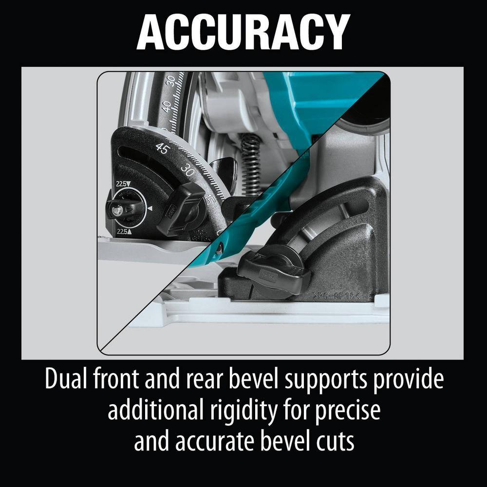 Makita 18V X2 LXT(36V) Brushless 6-12 in. Plunge Circular Saw with Bonus 6-12 in. 56T Carbide-Tipped Plunge Saw Blade XPS02ZU-B-57342