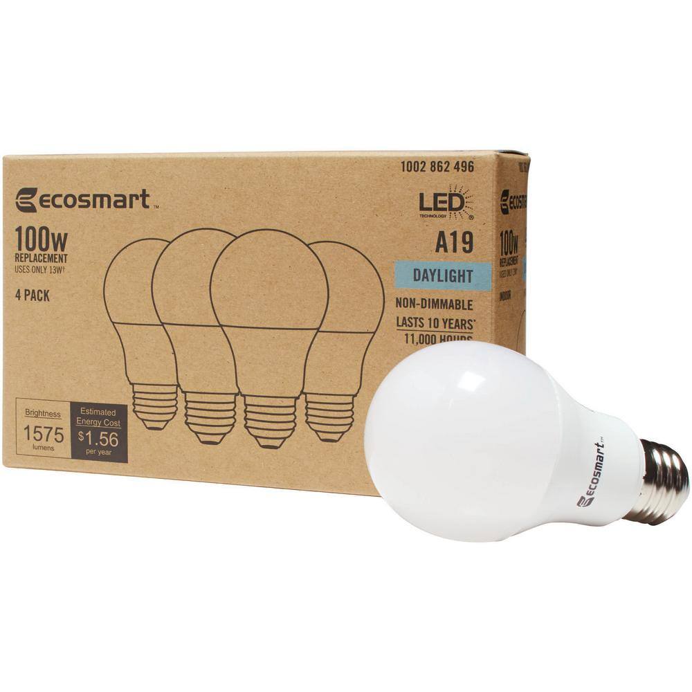 100-Watt Equivalent A19 Non-Dimmable LED Light Bulb Daylight (16-Pack) A7A19A100WUL03