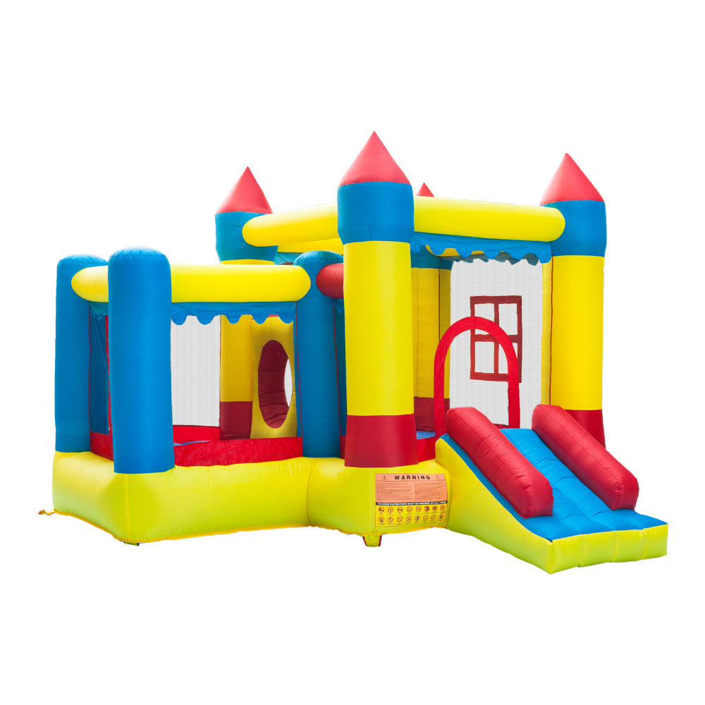 Summer children's inflatable bounce house, 420D thick Oxford cloth bouncy castle, with blower, suitable for children to play