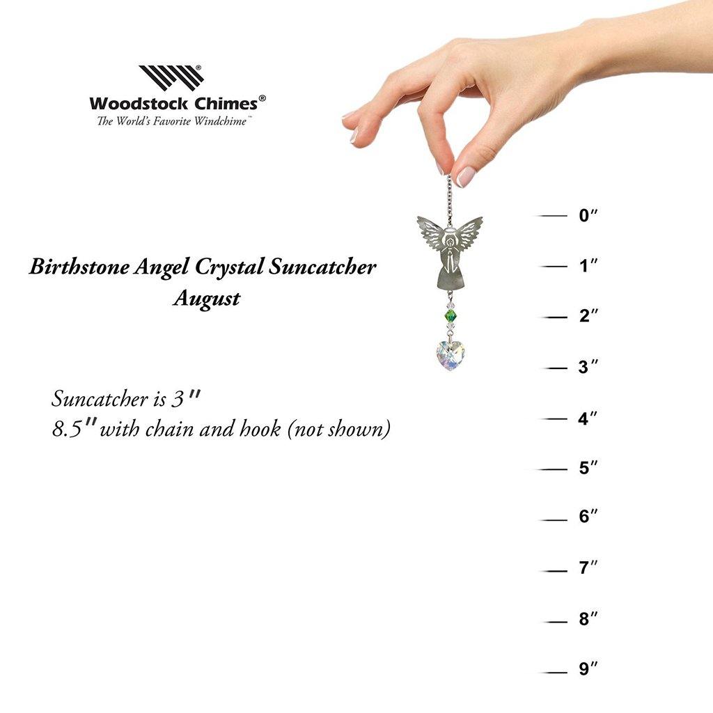 Woodstock Chimes  Birthstone Angel Crystal Suncatcher - August