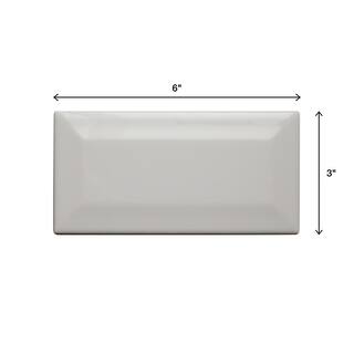 Daltile Restore 3 in. x 6 in. Ceramic Bevel Bright White Subway Tile (10 sq. ft.  case) RE1536MODBHD1P4