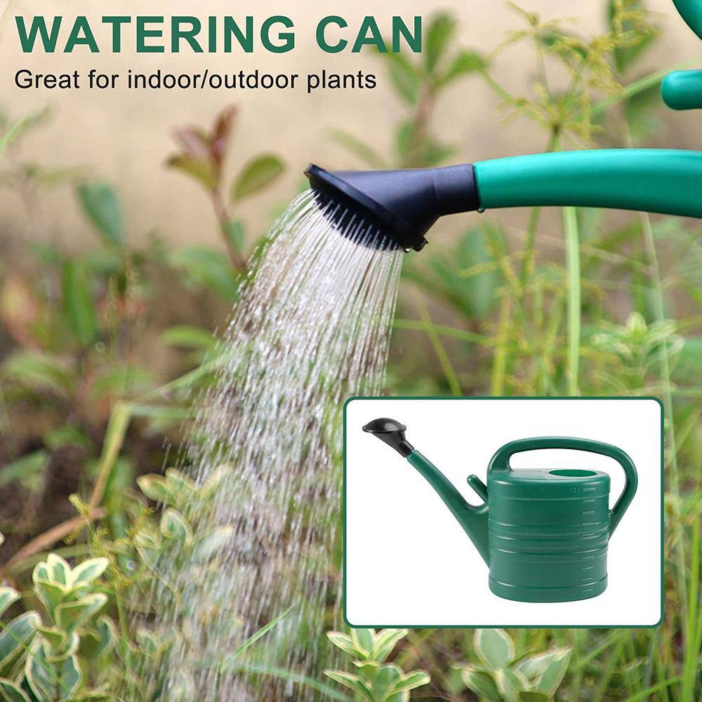 Cubilan 10 l 2 Gal. Green Watering Can with Flower Water Bottle Watering Kettle with Handle Long Mouth B0BRYVS6TF