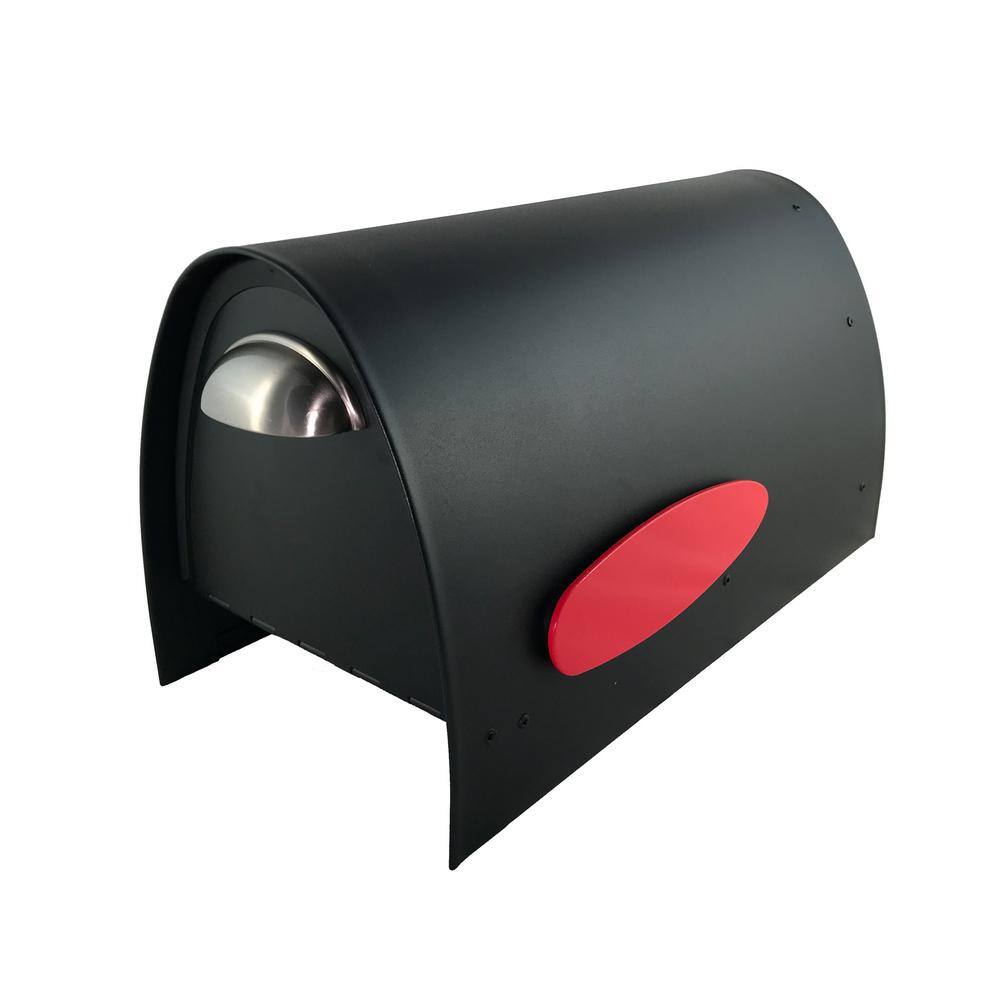 Spira Mailbox Spira Matte Black Powdercoated 316 Stainless Steel Post Mounted Non-Locking Mailbox SPA-M005BLK