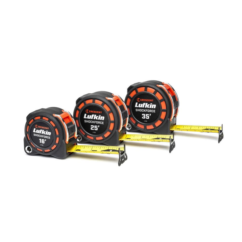 1-3/16 x 8 m/ 26 Ft. Shockforce Dual Sided Tape Measure ;