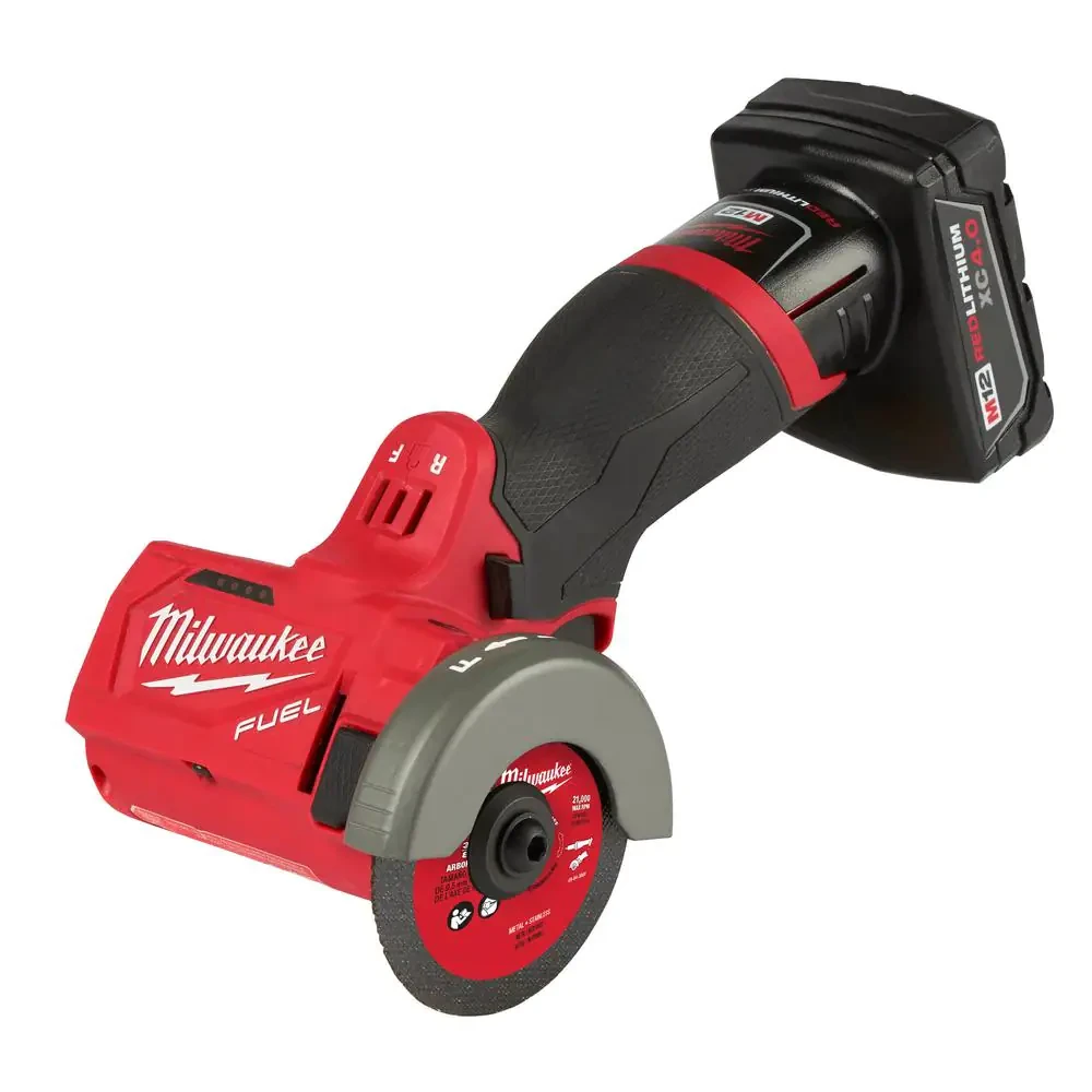 Milwaukee M12 FUEL 12-Volt 3 in. Lithium-Ion Brushless Cordless Cut Off Saw Kit With 3 in. Metal Cut Off Wheels (6-Pack)