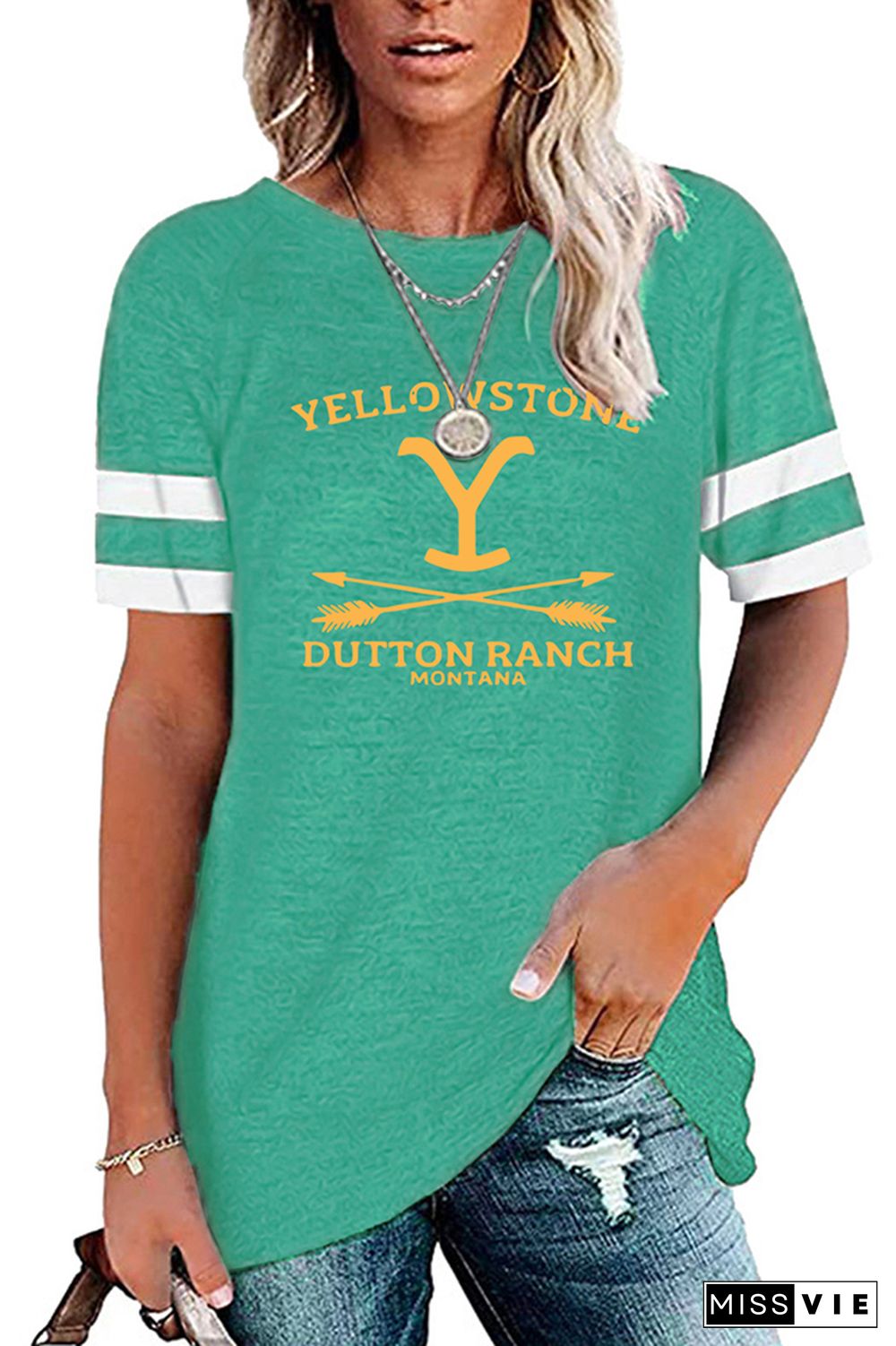 Yellowatone Dutton Ranch Graphic Tees for Women Wholesale