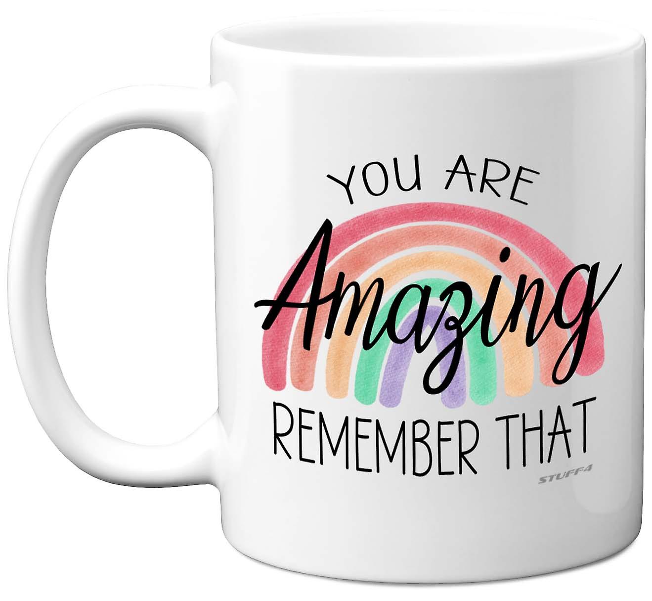 Rainbow You Are Amazing Mug Thank Gifts NHS Hero Covid Key Worker Women Men 11oz Premium Coffee Cup