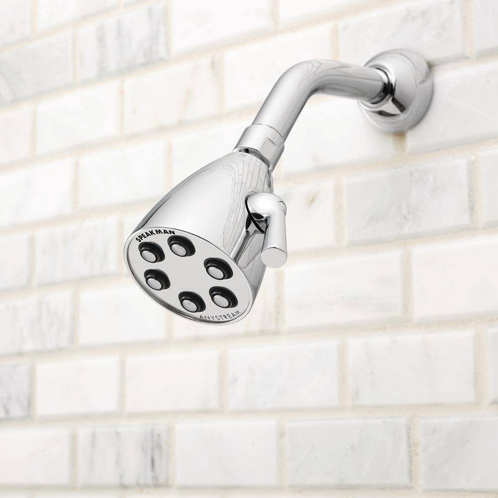 Speakman Icon 3-Spray Patterns 2.8 in. Single Wall Mount Adjustable Fixed Shower Head in Polished Chrome S-2252-E2