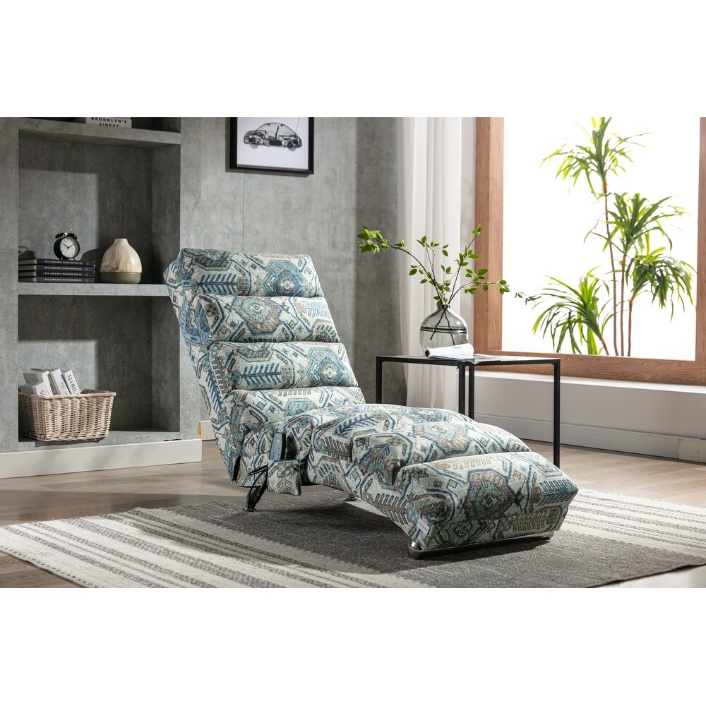 Modern Linen Chaise Lounge Chair Indoor Long Lounger for Living Room Office