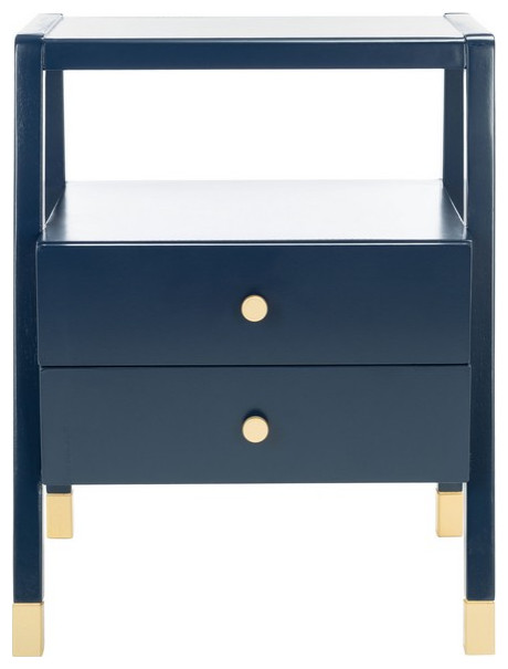 Cove 2 Drawer 1 Shelf Accent Table Safavieh   Contemporary   Side Tables And End Tables   by Safavieh  Houzz