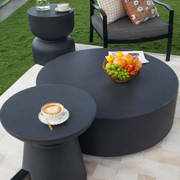 Elementi Patio Coffee Table for Living Room Indoor Outdoor Center Table