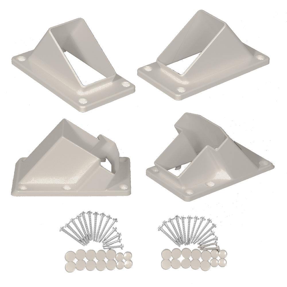 Weatherables Riviera Tan Stair Railing Bracket Kit (4-Piece) ATBR-CVSTAIRKIT-TRAIL