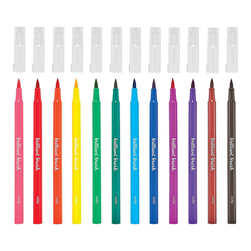 Ooly Brilliant Brush Markers - Set of 12