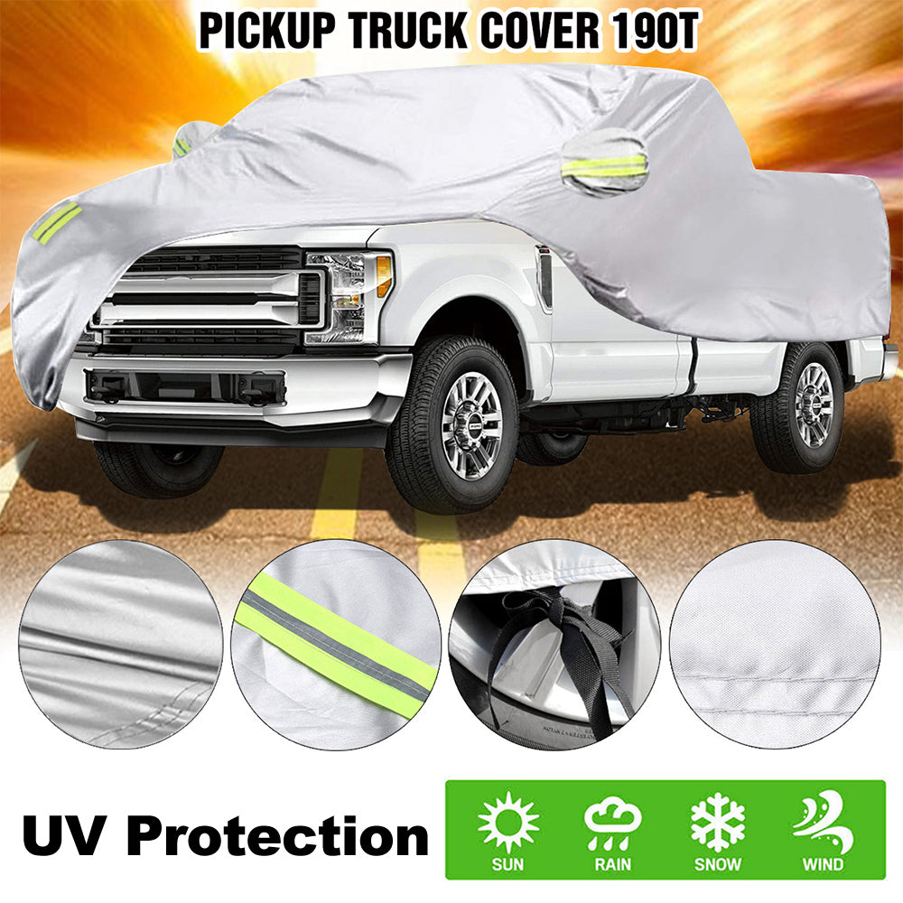 Truck Cover， All Season Car Cover for Pickup Truck， Against Dust， Debris， Windproof UV Protection 170T