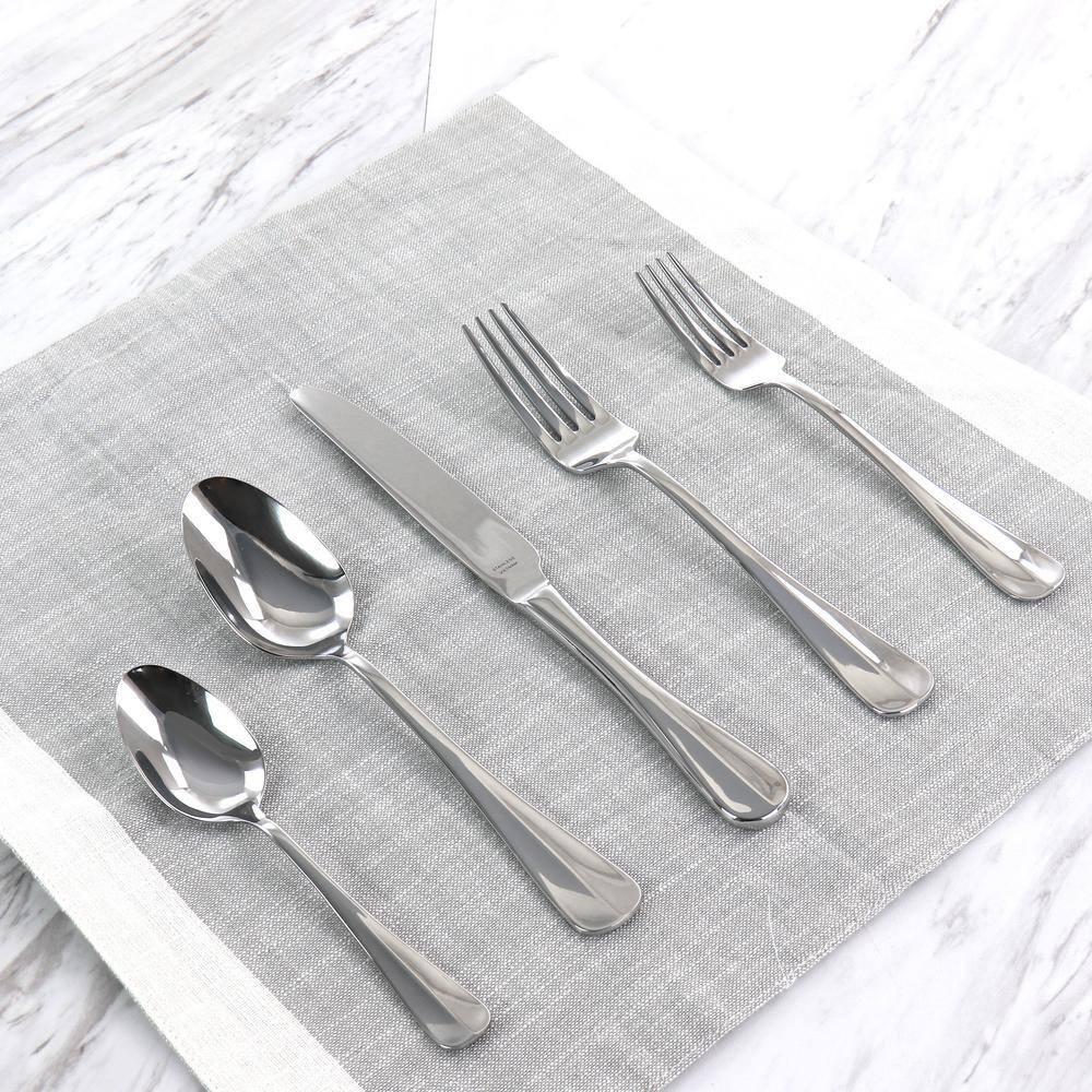 MARTHA STEWART Springbank 20 Piece Stainless Steel Flatware Set 985116480M