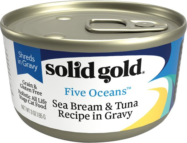 Solid Gold Five Oceans SeaBream and Tuna Recipe in Gravy Grain-Free Canned Cat Food