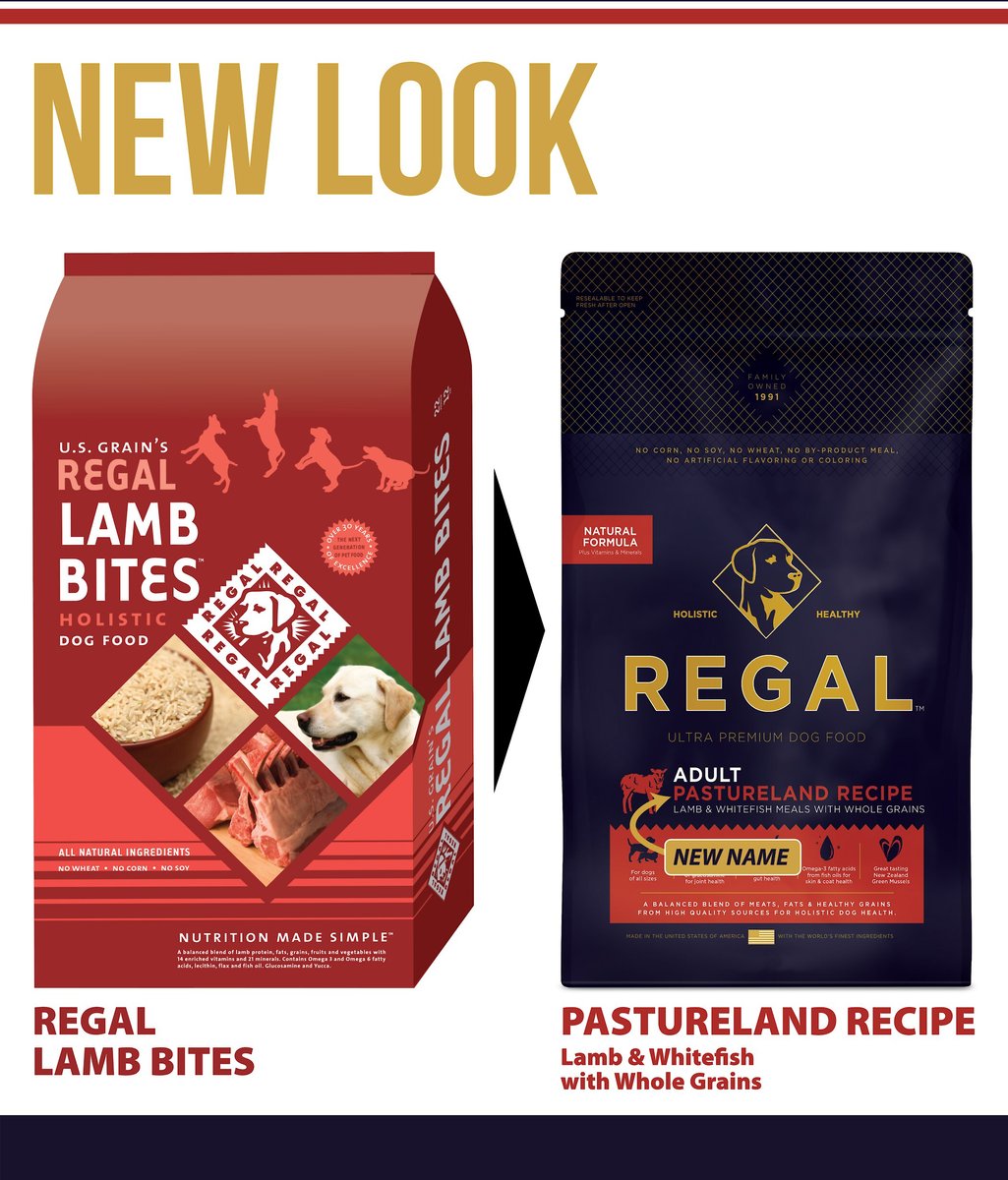 Regal Pet Foods Pastureland Recipe Lamb and Whitefish Meals Whole Grains Dry Dog Food