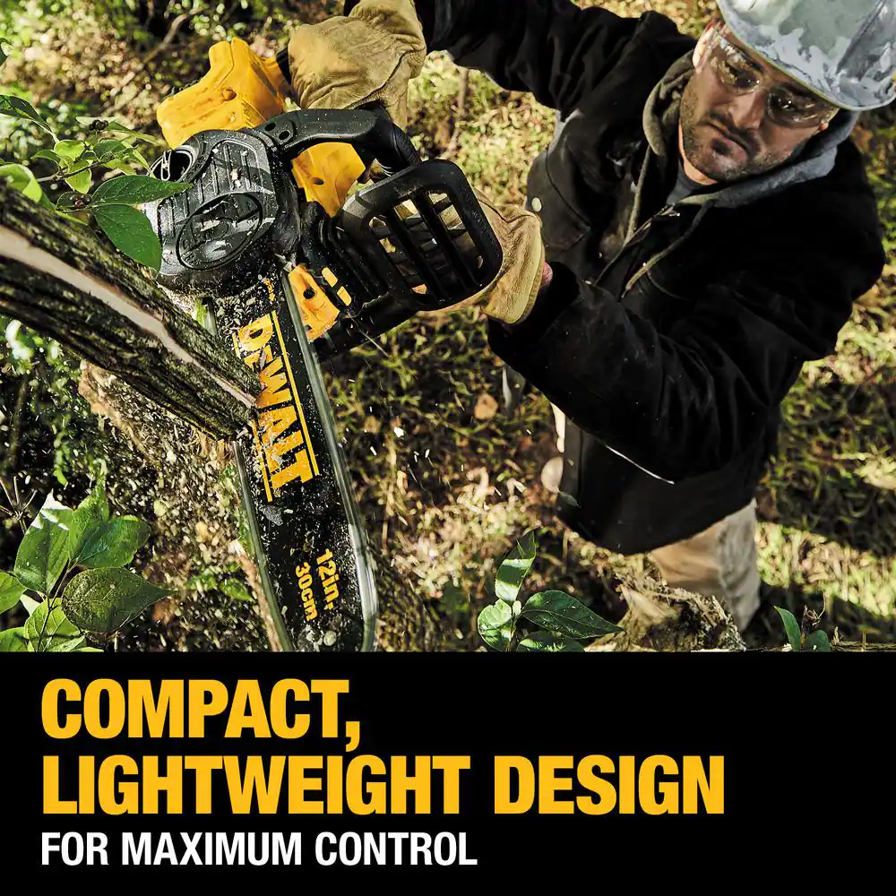 DEWALT DCCS620P1 12 in. 20V MAX Lithium-Ion Cordless Brushless Chainsaw with (1) 5.0Ah Battery and Charger Included