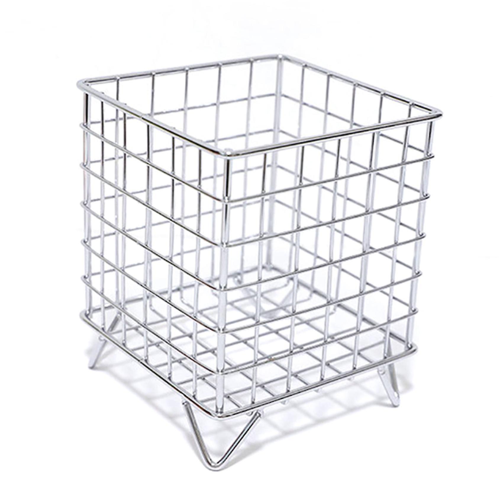 2x Coffee Capsule Holder Iron Storage Basket For Capsules Pods Office Cafe Storage Rack-silver and Bl