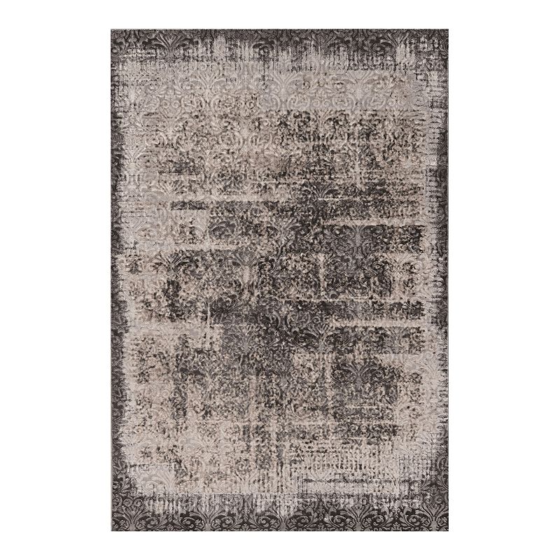 Linon Evolution Distress Damask Rug