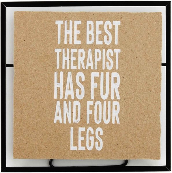 Mud Pie Funny Kraft Therapist Dog Plaque