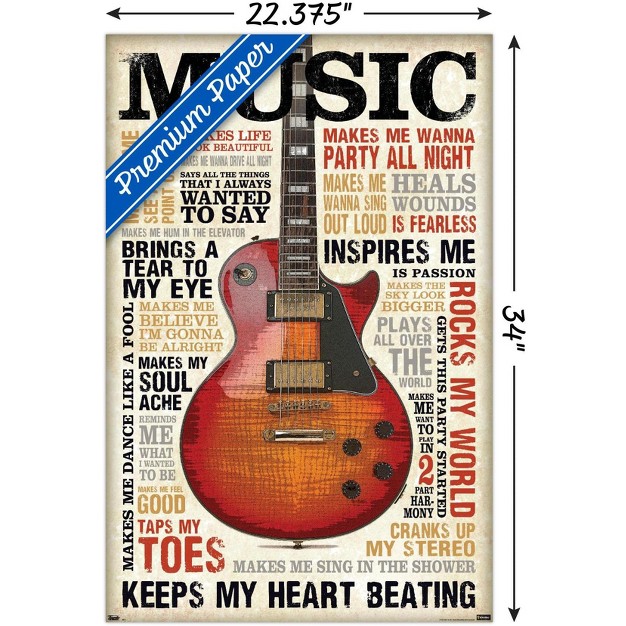 Trends International Music Inspires Me Unframed Wall Poster Prints