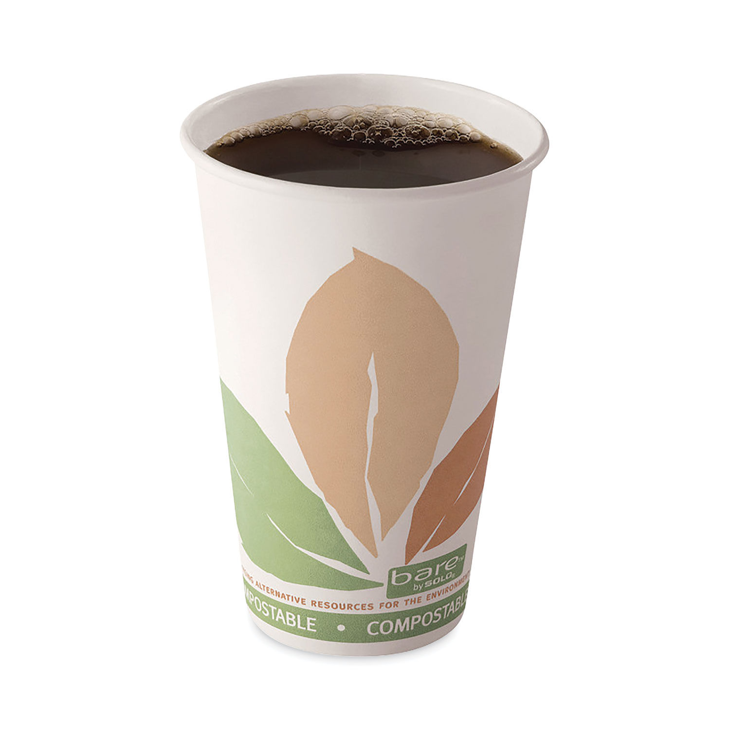 Bare Eco-Forward PLA Paper Hot Cups by SOLOandreg; SCC316PLABBPK