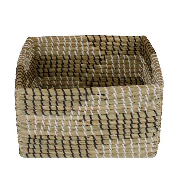 Northlight 12 5 x27 x27 Brown Woven Accent Christmas Seagrass Basket