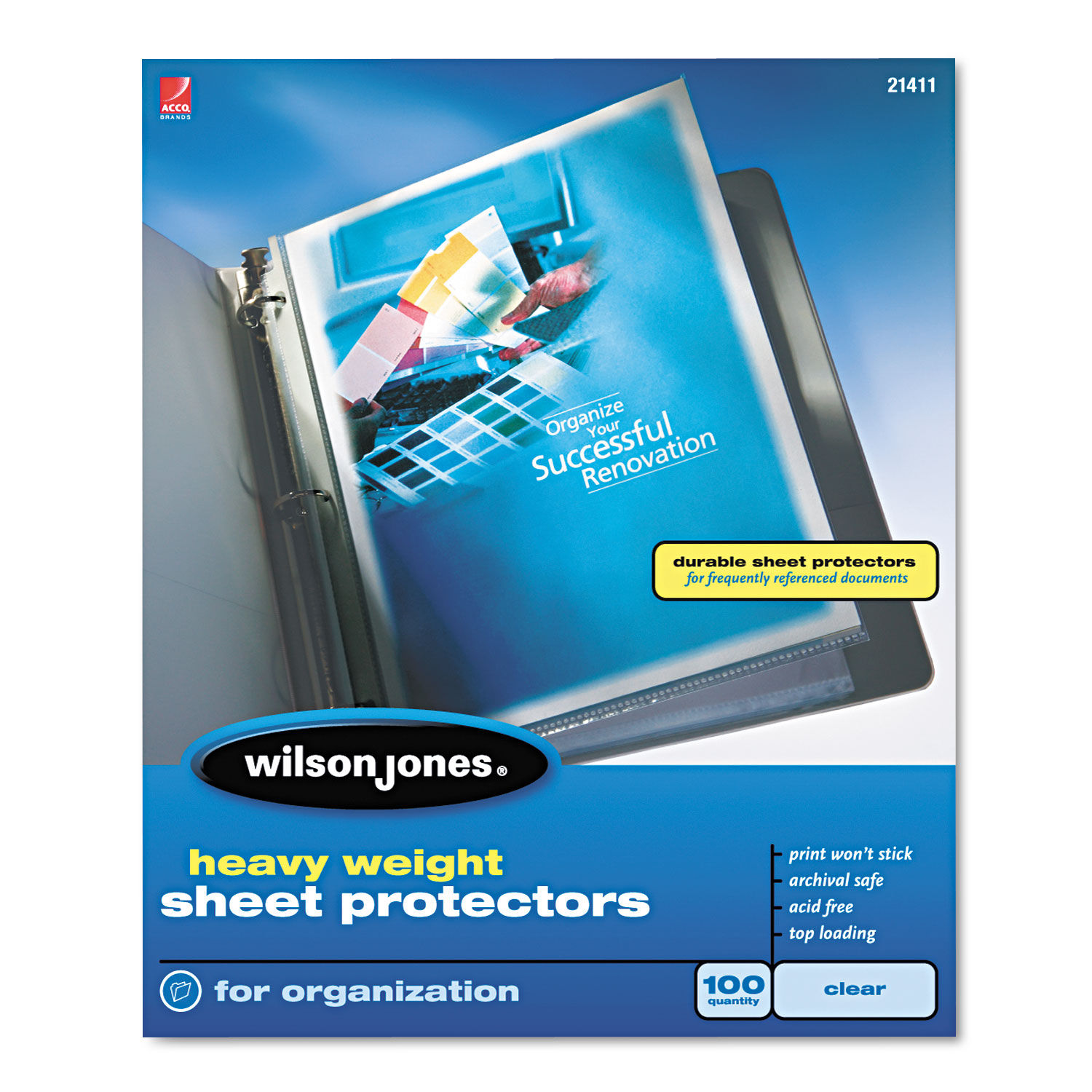 Heavyweight Top-Loading Sheet Protectors by Wilson Jonesandreg; WLJ21411