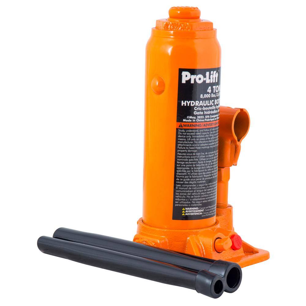 Pro-Lift 4-Ton Hydraulic Bottle Jack with Pump Handle ‎PL1004