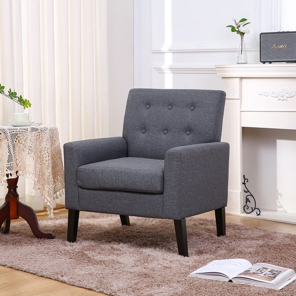 Tufted Upholstered Comfy Reading Accent Chairs Sofa