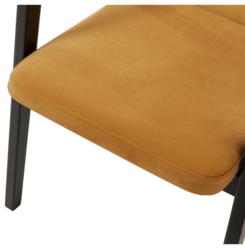 Brown Orange Velvet Dining Chair  Liang  ampEimil Benson   Midcentury   Dining Chairs   by Oroa   Distinctive Furniture  Houzz