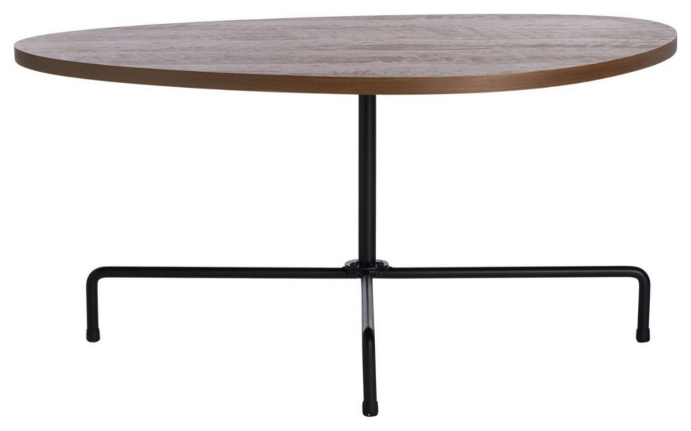 Ryley Tripod Coffee Table Walnut/ Black   Industrial   Coffee Tables   by AED Luxury Home Decor  Houzz