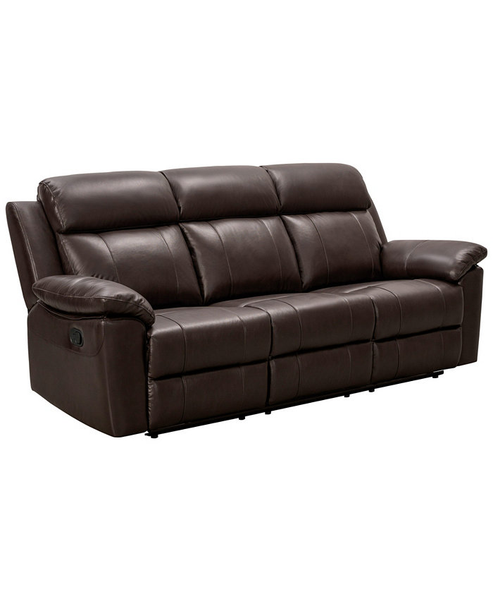 Abbyson Living Braylen 89.5 Top Grain Leather Reclining Sofa