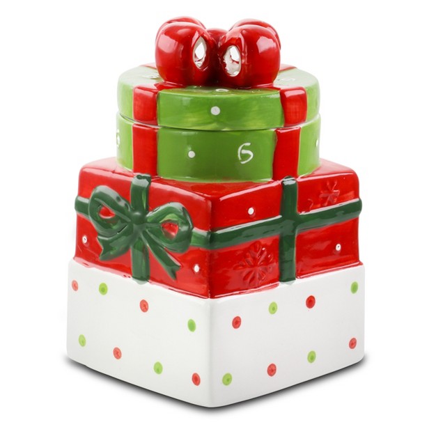 Gibson Home Christmas Estate 7 5 Inch Gift Box Holiday Cookie Jar