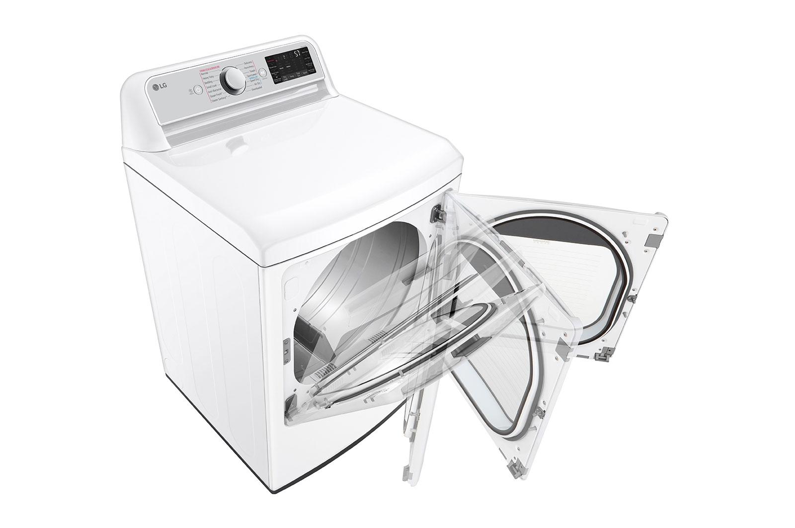 Lg DLEX7900WE 7.3 Cu. Ft. Ultra Large Capacity Smart Wi-Fi Enabled Rear Control Electric Dryer With Turbosteam™