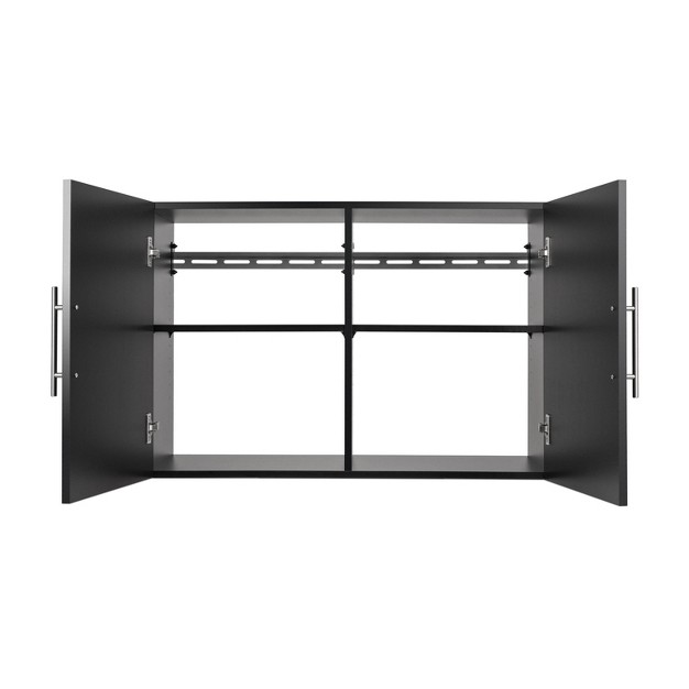 Hangups Upper Storage Cabinet Black Prepac