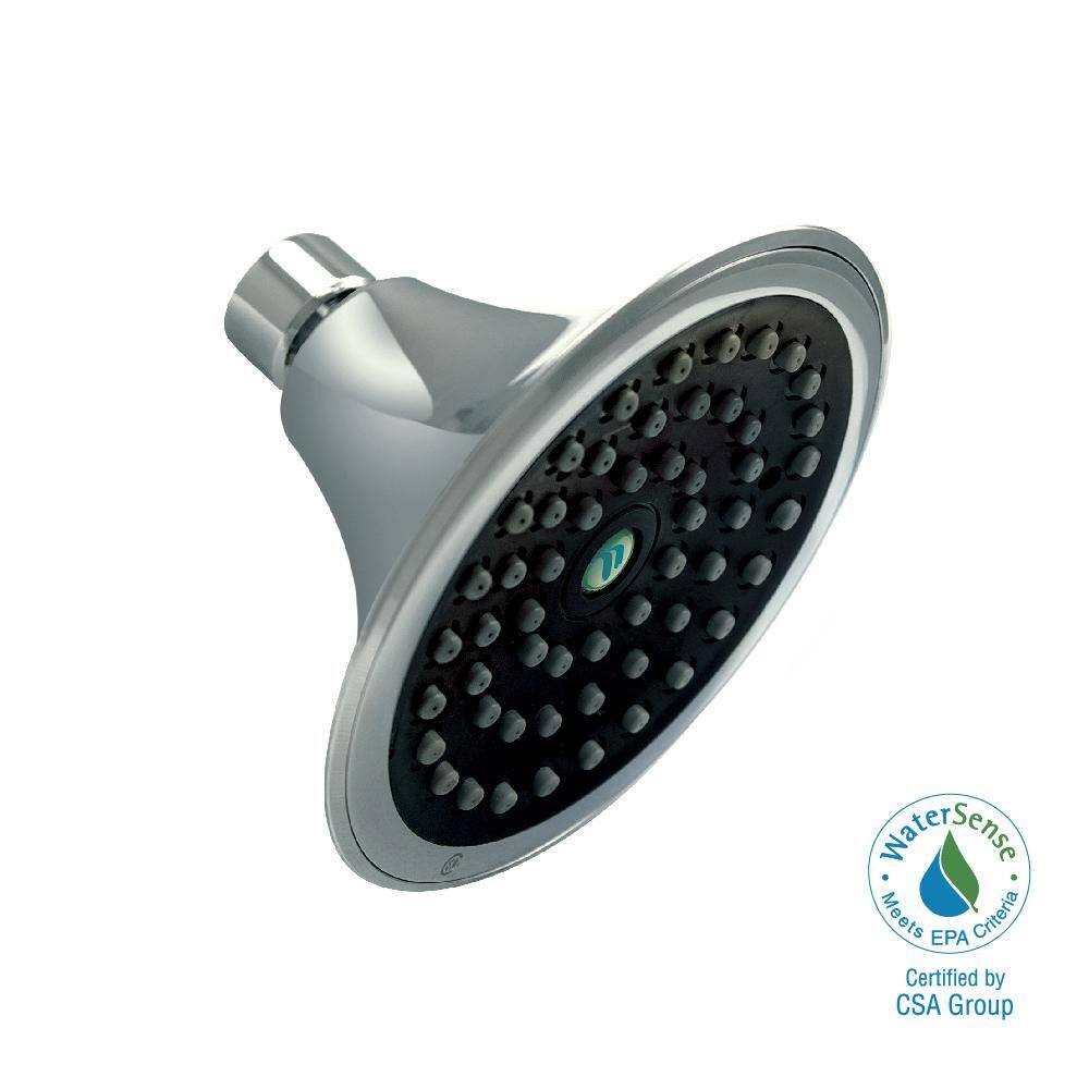 Niagara Conservation Sava 1-Spray 4.5 in. Single Wall Mount 1.5 GPM Fixed Shower Head in Chrome N2515CH