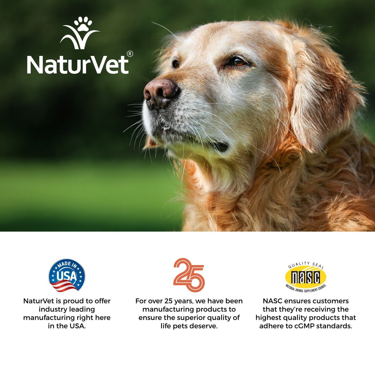 NaturVet VitaPet Senior Daily Vitamins Plus Glucosamine Dog Supplement