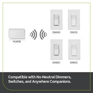 Leviton Decora Smart Wi-Fi Bridge Use with DN6HDDN15S No-Neutral Dimmers and Switches R02-MLWSB-1RW