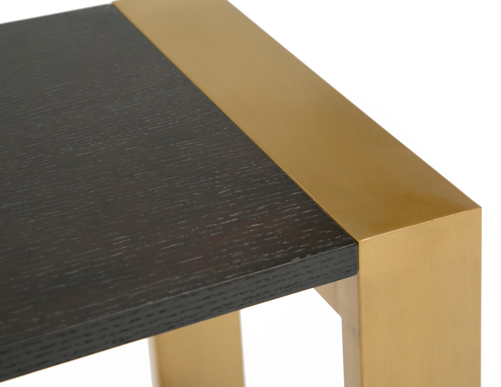 Modrest Fauna Modern Wenge and Brass Console Table   Contemporary   Console Tables   by Vig Furniture Inc.  Houzz