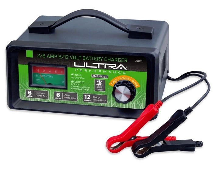 Ultra Performance 2/6 Amp 6/12 Volt Manual Battery Charger - 35001