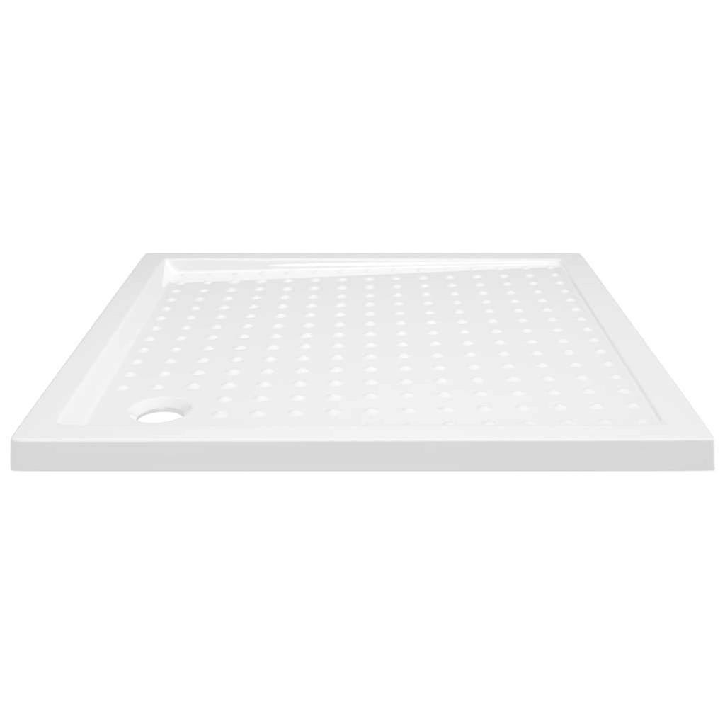 Shower Base Tray With Dots White 80x80x4 Cm Abs