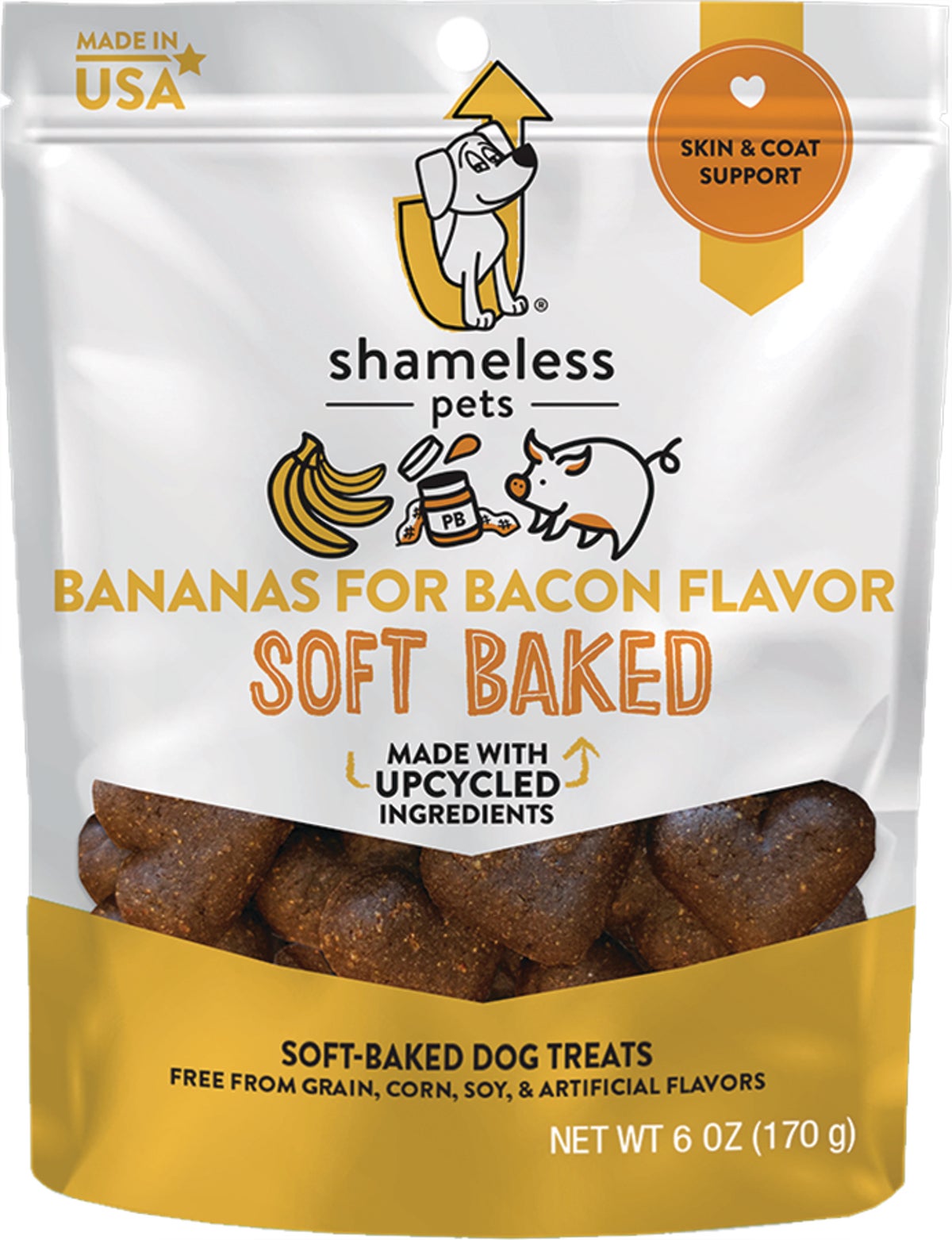 Shameless Pets Bananas For Bacon Soft Baked Dog Treat 6 Oz.